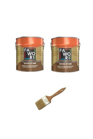 Fawori Dekoratif Ahşap Verniği 2,5 lt 2 Adet + Fırça