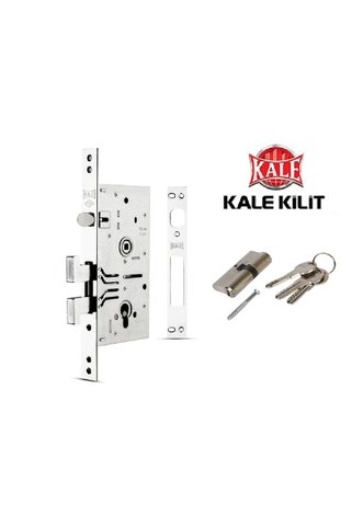 Kale Kilit 292r Champion Kancalı Monoblok Çelik Kapı Gömme Kilidi + Sn 68mm Nikel Barel 3 Anahtarlı