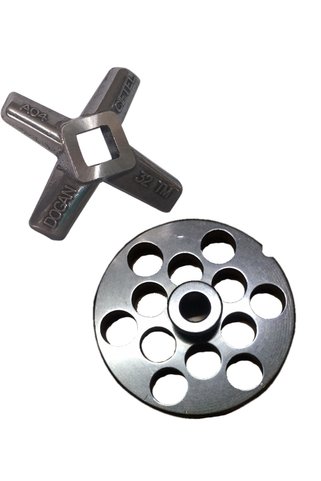 Russet 32 Numara Kasaplar Için Kıyma Makinası 18 Mm Ayna Ve Bıçak Seti Yedek Takımı