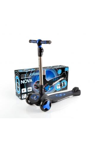 Furkan Toys 6 Yaş Mavi Işıklı Nova Scooter 3 Teker