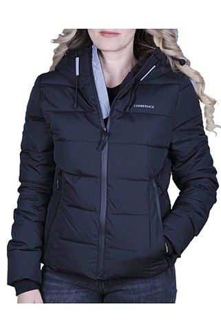 lumberjack Orjinal Siyah Su Geçirmez Kumaş Kadın Kısa Kaban Mont Women Waterproof Fabric Coat