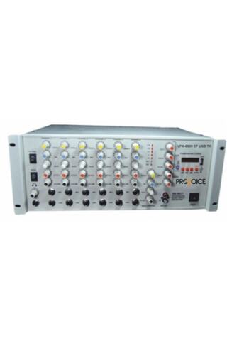 Provoice Vpx-6500 Ef Usb Tr 500w 6 Kanal 100v Hat Trafolu Efektli Anfi Mikser
