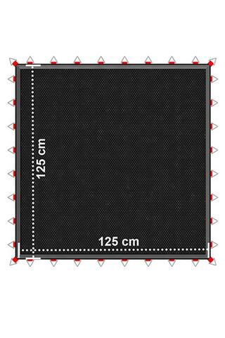 TRAMBOLİNSAN Trambolin Zıplama Ağı Siyah 125cmx125cm Kare Siyah Trambolin Zıplama Ağı Uygun Fiyatlar