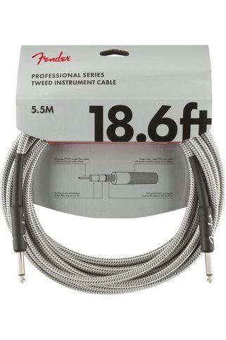 FENDER Professional 5.5 Metre Beyaz Tweed Enstrüman Kablo