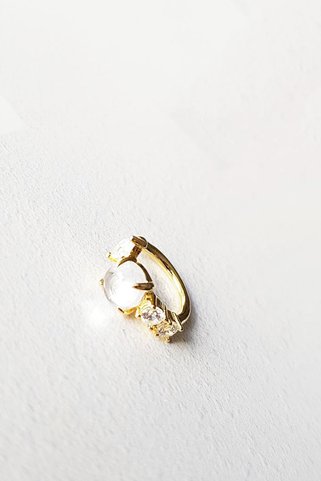 MorMajor Silver Minimal Zirkon Taşlı Kıkırdak Gümüş Küpe