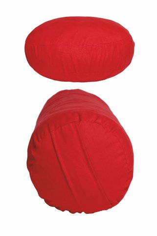 REMEGE Organik Kabuk Dolgulu Meditasyon Minderi + Bolster Minderi Ikili Set