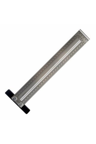 Rox Wood 0090 Hassas Işaretleme Şablon Paslanmaz T Cetvel 300 Mm