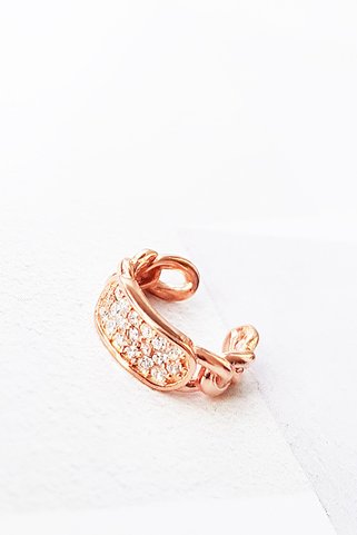 MorMajor Silver Çoklu Taşlı Zincir Tasarım Gümüş Kıkırdak Küpe