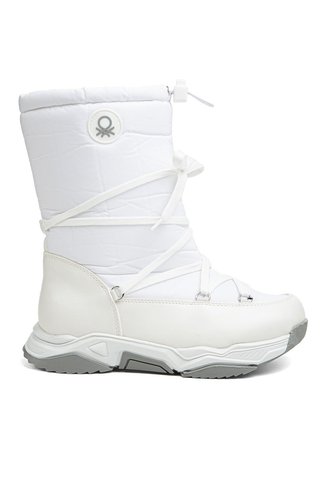 Benetton ® | Bn-30392 - 3256 Beyaz Gri - Kadın Bot
