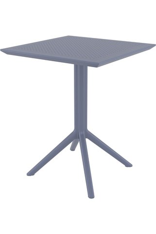 Siesta Sky Katlanır Masa 60x60 Masa Koyu Gri