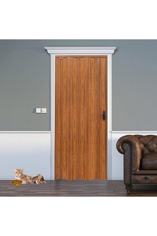 FARAN DEKORASYON 102 X 230 Ceviz Renk Camsız Pvc Akordiyon Kapı - Frnakmodel-0-120