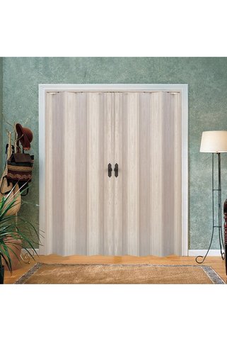 FARAN DEKORASYON 230 X 215 Akçaağaç Renk Camsız Çift Açılım Pvc Akordiyon Katlanır Kapı