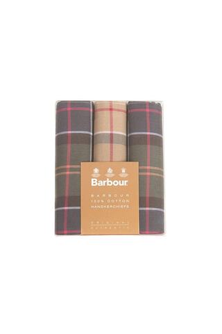 Barbour Erkek Karışık Desen Tartan Mendil Set Ta11 Tan