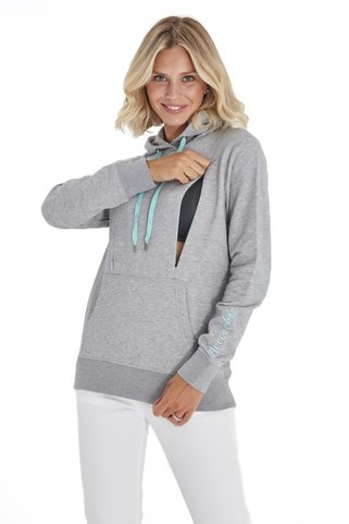 Accouchee Gri-mint Kolay Emzirme Özellikli Sweatshirt