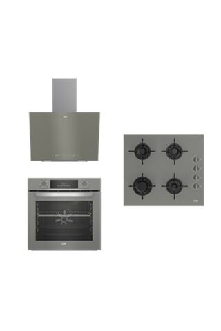 Beko Yeni Gri Cam Avantaj Set - 3’lü Ankastre Set (fırın + Ocak + Davlumbaz)