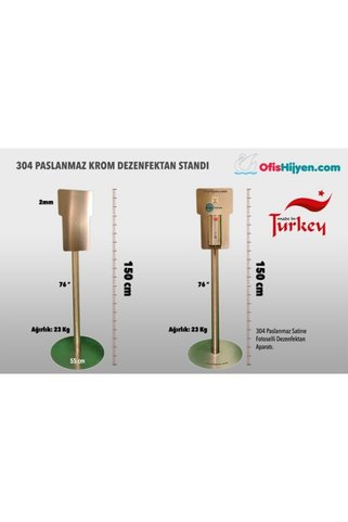 Ofis Hijyen Krom Dezenfektan Standı 304