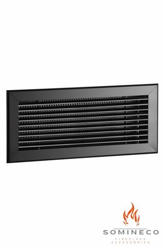 SOMINECO Alüminyum Siyah Lineer Şömine Klima Dolap Menfezi 60x15x5 cm