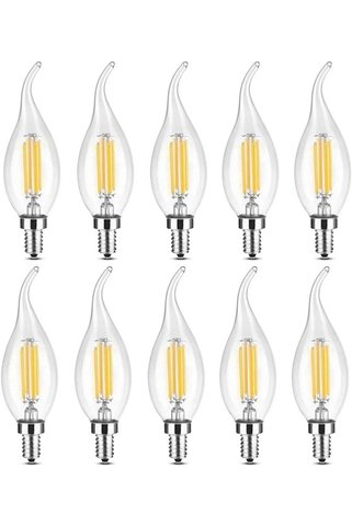 Heka 10'lu Filament Rustik Led Ampul Kıvrık Uç 8 Watt 3000k E14 Gün Işığı Erd-36x10