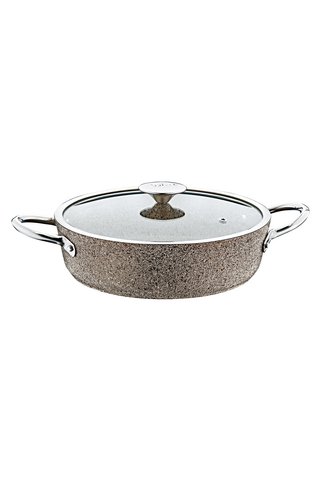 OMS 3316 2 Parça Indüksiyonlu Bio Granit 24x7,5 Cm 2,5 Litre Karnıyarık Tencere