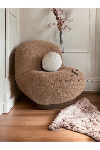 S Home Design Concept Lina Pofidik Berjer, Teddy. Deri Detay-sütlü Kahve