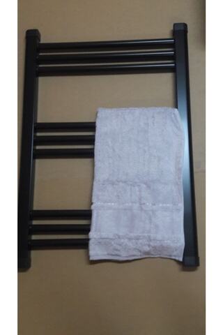 Eurasia Havlupan Towel Radiator 500x700 10 Borulu Siyah Havlupan 2 Adet Vanası Siyah