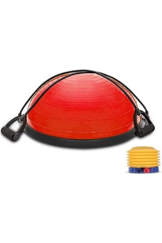 ATHLETIC - Kırmızı Bosu Topu - Şişirme Pompalı - Bosu Ball