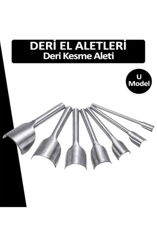 Dopar U Model Deri Kesme Aletleri Seti 6 Adet Paslanmaz Çelik
