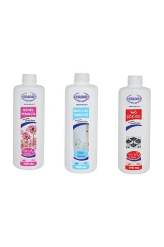 Ersağ Temizlik Seti - Genel Temizlik + Yağ Çözücü + Banyo Wc 1000 Er ml