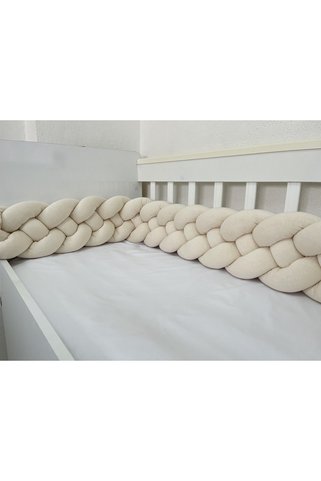 meleginisiklitoplari Örgü Korumalık 240 Cm 4'lü Örgü / 50x90 Sepet Beşik - Yatak Koruyucu