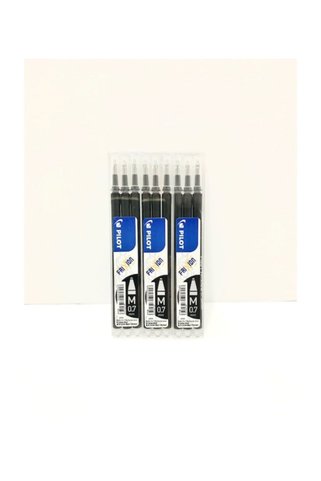 Pilot Frixion Silinebilir Roller Uçlu Kalem Yedeği 3`lü Siyah 3 Paket