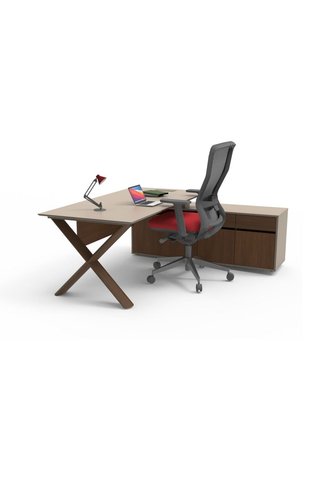 Çağın Ofis Mobilyaları Ofisimi WINO 140 CM TEKLİ MAXI SAĞ ETAJERLİ PERSONEL ÇALIŞMA OFİS MASA (Karamel Galaxy/Milas)