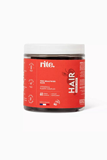 RITE Hair Sugar-Free Gummies, Saç Dökülmesine Karşı 60 Vegan Sakız - 60 ...