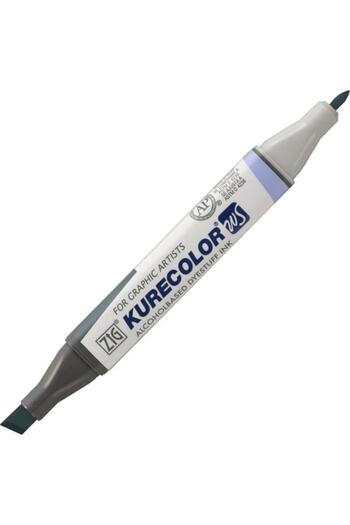 Zig Zig Kurecolor Kc-3000 842 Twin S Marker Pen Green Gray 2