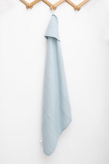 Caline Baby Blue 4 Layer Muslin Swaddle - 75x75cm