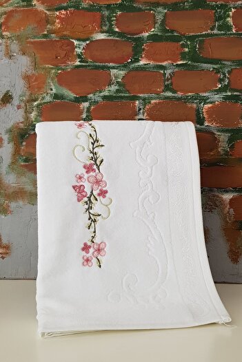 Özdilek Dila V2 Embroidered Towel 4 Pack White Green