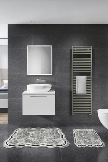 Alanur Home Set de baie din 2 piese Rose Cut Laser St 210205 gr