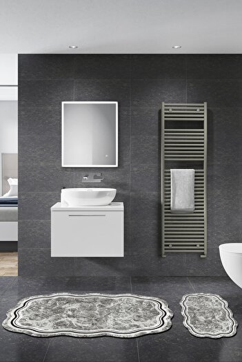 Alanur Home Menekşe Лазерне різання 2-комплектний набір для ванної кімнати St210204gr