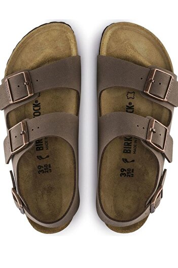 Birkenstock Hnědé sandály Milano Nubuk 00634503