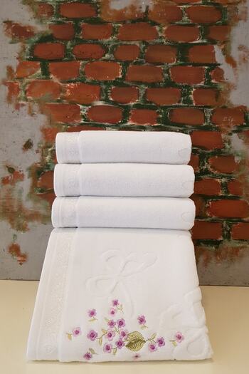 Özdilek Jasmin 4-Piece Towel White