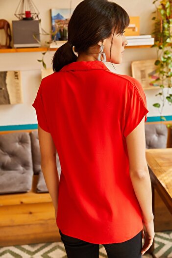 Olalook Dámská viskózová košile Red Bat GML-19000617