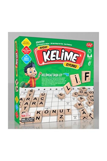 Genel Markalar Ahşap Kelime Üretme Oyunu Kelime OyunuKelime Avı Aile Oyunu