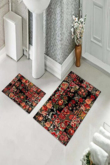 on the clouds Bathroom Rug Double Toilet Set with Non-Slip Base