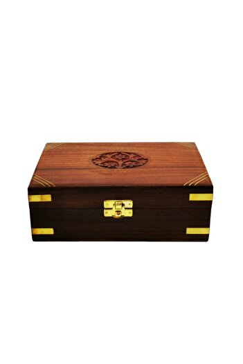 Siner Torque Large Rectangular Wooden Box - Hand Embroidered