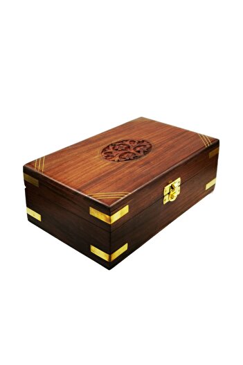 Siner Torque Large Rectangular Wooden Box - Hand Embroidered
