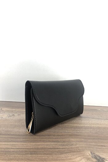 AGOÇANTA Black Women's Large Wallet with Cover