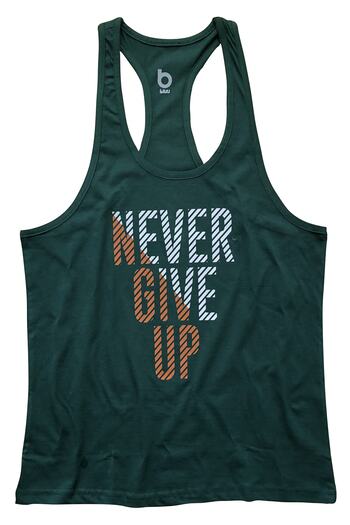 BLUU Γυμναστήριο γυμναστήριο Tank Top Sportsman Singlet Giveup Green