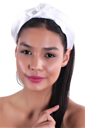 hahai accessories Hahai Women's Wide Band Flowing Satin Crown