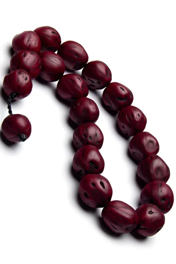 OTTOTESBİH Efe Boy Plum Color Scented Rosary - Natural Andız Kernel Gift Box