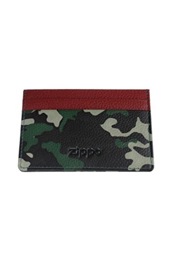 Zippo Suport pentru carduri de credit din piele naturală verde