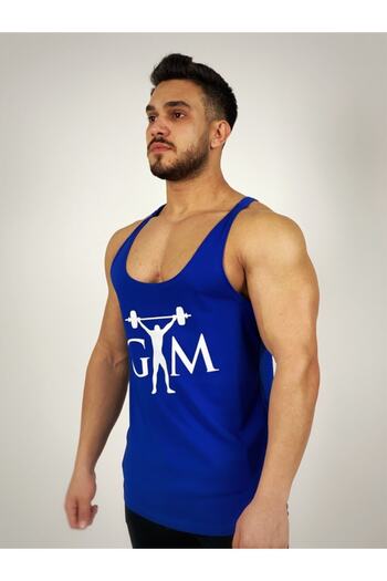 BLACK Men's Blue Gym Fitness Athlete